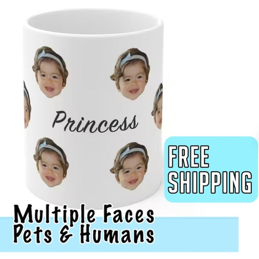 Multiple Face Custom Face  Mug