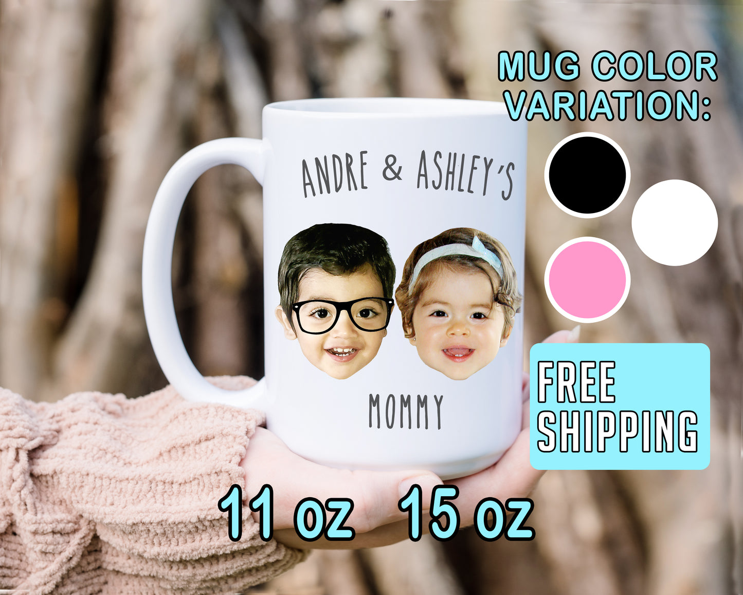 Multiple Person/Pet Face Mug